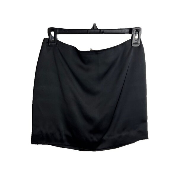 Madewell Womens $98 Satin Mini Skirt in Black Size 00 NT387 - Picture 2 of 6
